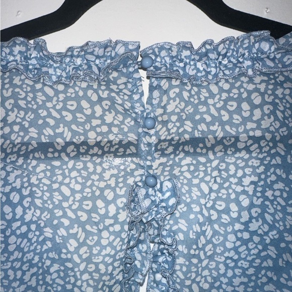 Flirty light blue deep v dress - Picture 4 of 5